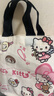 kitty帆布包大容量春夏新款卡通帆布包可愛(ài)通勤包小眾百搭手提包 KT【粉色-含掛件】 曬單實(shí)拍圖