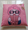 抱枕靠墊 超柔短毛絨卡通印花辦公室汽車(chē)床頭腰靠可拆洗抱枕靠墊 富婆 40cm*40cm 含枕芯 （單支裝） 曬單實(shí)拍圖