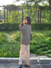 魯雅爾撞色條紋長袖t恤女秋季潮流百搭寬松休閑美式復古慵懶松弛ins上衣 條紋 M 曬單實拍圖