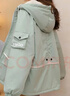 啄木鳥(niǎo)（TUCANO）加絨加厚羊羔毛工裝外套女秋冬2025新款初中高中學(xué)生大碼寬松棉服 淺綠色 L 適合115-140斤 曬單實(shí)拍圖