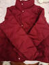 紫涵（ZIHAN）紫涵立領(lǐng)短款羽絨服外套女2024年冬季新款修身顯瘦保暖鴨絨面包服 復古紅 L 曬單實(shí)拍圖