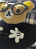 麓格立日系秋冬可愛(ài)卡通格紋八角貝雷帽女百搭大頭圍顯臉小鴨舌畫(huà)家帽子 眼鏡小熊畫(huà)家帽 曬單實(shí)拍圖