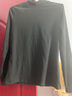 初語(yǔ)舒絨保暖長(cháng)袖t恤女秋冬新款半高領(lǐng)修身創(chuàng  )意刺繡打底衫紅色 黑色 XL 曬單實(shí)拍圖