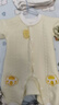 嬰兒連體衣春秋款純棉夾棉新生兒保暖內衣睡衣冬季寶寶爬爬服 黃色BH129 73cm 曬單實(shí)拍圖