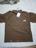 短袖polo衫男夏季工裝襯衫日系復古翻領(lǐng)5分半袖設計感T恤痞帥襯衣 棕色 2XL 曬單實(shí)拍圖