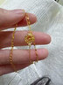 中國黃金（CHINA GOLD）黃金織夢(mèng)網(wǎng)手鏈女士足金雙層手鏈首飾婦女節生日禮物送女朋友老婆 織夢(mèng)網(wǎng)雙層手鏈   約2.4g 曬單實(shí)拍圖