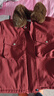 啄木鳥(niǎo)派克棉服女短款冬季2025新款韓版寬松加絨棉衣羊羔絨棉襖加厚外套 0296#酒紅 2XL 【建議120-135斤】 曬單實(shí)拍圖