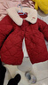 女童加厚棉衣外套洋氣冬季棉衣加厚女寶寶25新款加絨棉服保暖冬裝 紅色外套+送包包 110 cm 曬單實(shí)拍圖