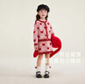 JELLYBABY[32支高紗]女童秋冬針織套裝紅色裙子大童時(shí)髦洋氣小香風(fēng)寶寶童裝 曬單實(shí)拍圖
