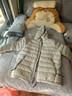 ICH MODE美式復古90白鴨絨排骨羽絨服女冬季輕薄防寒連帽短外套 淺灰色 M 曬單實(shí)拍圖