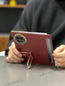 智父vivo x fold3手機殼新款vivox fold3保護殼超薄真皮翻蓋全包vivoxfold3pro防摔腕帶旋轉支架男外殼 【寰宇紅】頭層牛皮丨腕帶支架丨智能視窗 vivo X Fold3 曬單實(shí)拍圖