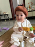 babylove嬰兒帽子春秋款男女寶寶復古毛線(xiàn)帽純色針織貝雷帽百搭復古畫(huà)家帽 曬單實(shí)拍圖