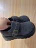 啄木鳥(niǎo)加絨加厚松糕厚底勃肯棉鞋女2025新款冬季雪地靴灰色毛呢樂(lè )福鞋子 灰色【加絨加厚】 37 (235mm) 曬單實(shí)拍圖