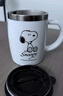 史努比（SNOOPY）保溫杯304不銹鋼馬克咖啡杯家用喝水杯男士辦公室茶杯女學(xué)生杯子 黑色420ML 曬單實(shí)拍圖