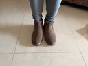 回力男鞋雪地靴冬季加絨加厚保暖懶人一腳蹬棉鞋 3200 深駝色 43  曬單實(shí)拍圖