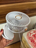 卡培登USB小風(fēng)扇/電風(fēng)扇/小電扇 便攜迷你大容量手持夾子充電小風(fēng)扇 辦公宿舍桌面戶(hù)外6英寸 白色 曬單實(shí)拍圖
