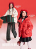 巴拉巴拉童裝兒童羽絨服女童2025新款春裝紅色拜年服甜美外套大童新年衣服 曬單實(shí)拍圖