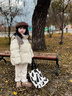 鴨鴨時(shí)尚【雙面可穿】女童羽絨服2025新款冬裝短款加厚保暖中大童外套棉服 卡其色 130 cm 曬單實(shí)拍圖