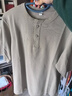 優(yōu)衣庫男裝女裝情侶快干華夫格亨利領(lǐng)T恤短袖T恤質(zhì)感吸汗475361 31 米色 L 曬單實(shí)拍圖