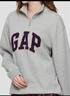 GAP男女裝2025秋季新款logo抓絨半拉鏈立領(lǐng)寬松衛衣上衣 淺灰色 XL (180/100A)亞洲尺碼【偏大,建議拍小一碼】 曬單實(shí)拍圖