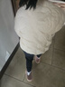 英氏（YEEHOO）兒童羽絨服男女童鵝絨服冬季輕薄連帽衣服三防面料保暖冬裝童裝新 暖暖糯糯-米白 鵝絨+【三防】 140 曬單實(shí)拍圖