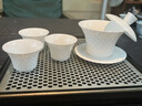 內畔不燙手超薄胎骨瓷蓋碗潮州工夫茶具家用白瓷三才泡茶蓋碗茶杯套裝 星鉆骨瓷蓋碗 曬單實(shí)拍圖