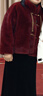 羅蒙（ROMON）結婚禮服媽媽秋冬仿貂絨套裝中老年女冬裝時(shí)尚洋氣套裝喜婆婆 酒紅色 3XL （建議120-130斤） 曬單實(shí)拍圖