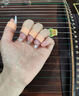 音夕古箏指甲搖指神器羊脂白尼龍義甲成人兒童古箏專(zhuān)業(yè)演奏考級大中小 羊脂玉-單面弧中號+大禮包 曬單實(shí)拍圖