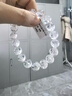 石玥珠寶天然白幽靈手串雪花水晶轉運珠手鏈男女士款水晶瑪瑙 11-12mm 曬單實(shí)拍圖