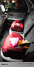 mamabebe小閃電兒童安全座椅增高墊3-12歲大童車(chē)載坐椅簡(jiǎn)易便攜用 小閃電映山紅（不帶靠背） 曬單實(shí)拍圖