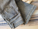 羅蒙牛仔褲女冬季彈力百搭顯瘦顯高提臀潮流休閑高腰微喇褲深藍26 曬單實(shí)拍圖