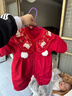 班喜迪嬰兒衣服秋冬嬰幼兒連體衣寶寶周歲禮服冬季滿(mǎn)月百天新中式拜年服 曬單實(shí)拍圖