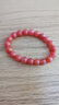 青城山天然保山南紅手串滿(mǎn)色柿子紅磨砂啞光盤(pán)玩本命年手鏈8mm情人節禮 曬單實(shí)拍圖