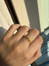 明牌珠寶新年禮物黃金戒指 足金編織相偕小細戒送禮女AFM0306工費350 足金戒指 15號 約3.57克 曬單實(shí)拍圖