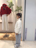 雅鹿兒童輕薄羽絨服內膽短款男童女童中大童寶寶小童學(xué)生校服神器內穿 米白色 140 曬單實(shí)拍圖