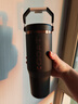 STANLEY保溫杯梅西聯(lián)名新款大容量不銹鋼吸管杯便攜水杯男女禮物887ML黑 曬單實(shí)拍圖