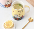 半物生活陶瓷馬克杯帶蓋勺高顏值水杯辦公室茶杯喝水杯牛奶杯可愛(ài)女士杯子 曬單實(shí)拍圖