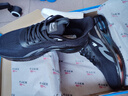 回力男鞋2025年秋冬運動(dòng)鞋透氣減震氣墊軟底男休閑鞋輕便跑步鞋老爹鞋 黑白灰 （高品質(zhì)專(zhuān)柜款） 43 曬單實(shí)拍圖