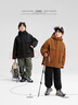 左西童裝男童沖鋒棉服2025新款外套兒童加絨加厚男孩上衣 黑色 140 曬單實(shí)拍圖