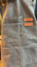 品之德 時(shí)尚帆布圍裙牛仔防油塵防水廚房餐廳圍腰圍裙  加厚耐磨工作服 灰色防水 曬單實(shí)拍圖