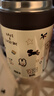 OCEAKS幸福樂(lè )園兒童吸管杯316不銹鋼保溫杯高顏值情侶便攜卡通咖啡杯 棕色 辦公杯 400ml 曬單實(shí)拍圖