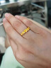 妙聚福黃金桔?；ń渲?999足金包銀古法素圈指環(huán)男女士情侶款一對戒送禮 桔?；ń渲浮?.4克】 曬單實(shí)拍圖