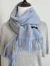 viney冬季圍巾女澳洲純羊毛圍脖男雙面雙色情侶款圣誕禮物送女生女友 【藍灰色】新年節禮物送老婆 輕奢時(shí)尚百搭高級感長(cháng)款披風(fēng) 曬單實(shí)拍圖
