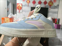 安踏（ANTA）板鞋女2026年春季皮面新款高顏值小白鞋百搭平底增高休閑運動(dòng)鞋女 水天藍/凈瓷白/暮山紫 37.5 曬單實(shí)拍圖