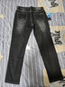 七匹狼牛仔褲男士秋冬季高彈棉紡直筒百搭休閑通勤長(cháng)褲子 黑灰 33 曬單實(shí)拍圖