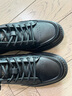 百麗時(shí)尚小白鞋男鞋25厚底一腳蹬休閑板鞋A1920 黑色-打孔  41 曬單實(shí)拍圖
