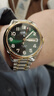 上海手表男自動(dòng)機械表 國產(chǎn)全夜光防水男表復古大表盤(pán)商務(wù)腕表SH011 間金綠【升級雙歷款】 曬單實(shí)拍圖