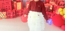 班喜迪女童連衣裙春秋款新款兒童洋氣蛋糕裙寶寶長(cháng)袖公主裙過(guò)年服拜年服 曬單實(shí)拍圖