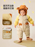 迷你巴拉巴拉三防羽絨連體衣嬰兒衣服寶寶小熊爬服男女童連體羽絨服加厚 曬單實(shí)拍圖