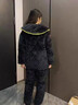 浪莎（LangSha）珊瑚絨睡衣女冬季新款黑色蝴蝶結甜美公主風(fēng)保暖法蘭絨家居服套裝 【優(yōu)質(zhì)絨 A6912#黑色 加厚款】 M 【建議80-100斤】 曬單實(shí)拍圖